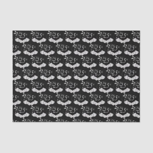 25. Silberner Hochzeitstag Seidenpapier (Vorderseite)