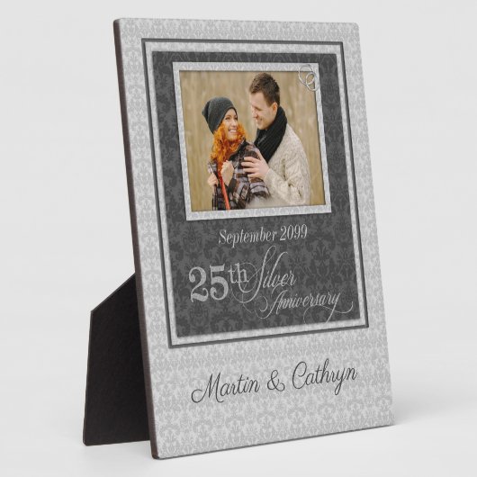 25. Silberner Jahrestag Damaskus Foto Fotoplatte (Seite)