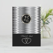 25. Silberner Jahrestag - Giraffe 🦒 Muster Einladung (Stehend Vorderseite)