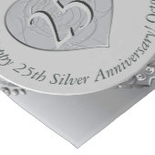 25. Silberner Jahrgang Mittelgroßer Tischläufer (Ecke)