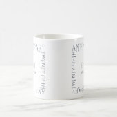 25. silbernes Hochzeitsjubiläum Geschenk Kaffeetasse (Mittel)