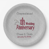 25. Silver and Burgund Anniversary Paper Teller (Vorderseite)