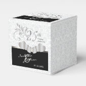 25. Silver and White Wedding Jubiläum Geschenkschachtel (Vorderseite)