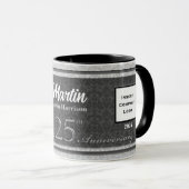 25. Silver Anniversary Business-Logo Tasse (VorderseiteRechts)