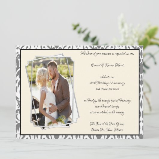 25. Silver Anniversary Celebration Einladung (Stehend Vorderseite)