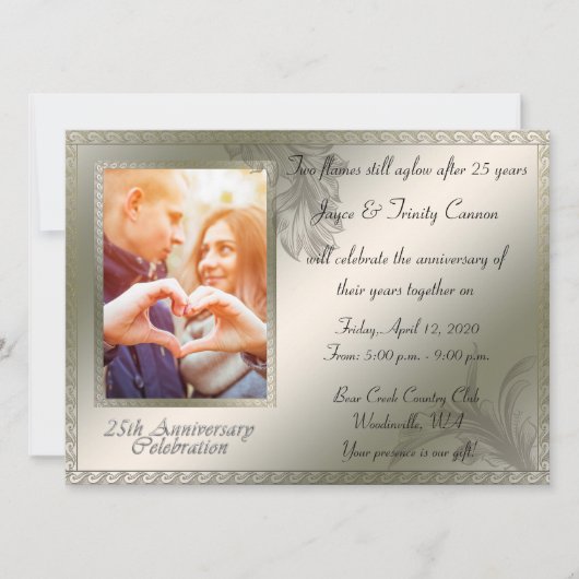 25. Silver Anniversary Celebration Einladung (Vorderseite)