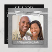 25. Silver Anniversary Celebration mit Foto Einladung (Vorne/Hinten)