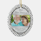 25. Silver Anniversary Custom Foto Ornament (Rechts)