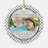 25. Silver Anniversary Custom Foto Ornament (Vorne)