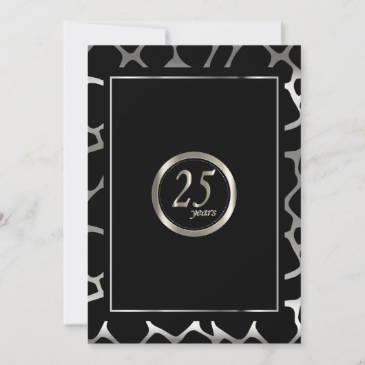 25. Silver Anniversary Design - Giraffe Design Einladung (Vorderseite)