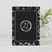 25. Silver Anniversary Design - Giraffe Design Einladung (Stehend Vorderseite)