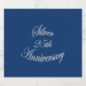 25. Silver Anniversary-Logo Bierflaschenetikett (Einzelnes Label)