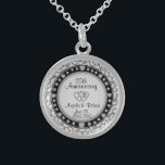 25. Silver Anniversary Monogram Sterling Silberkette<br><div class="desc">25. Silberjubiläum Hochzeit Monogramm.</div>