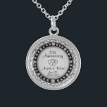 25. Silver Anniversary Monogram Sterling Silberkette<br><div class="desc">25. Silberjubiläum Hochzeit Monogramm.</div>
