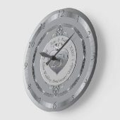 25. Silver Anniversary Wall Clock Große Wanduhr (Winkel)