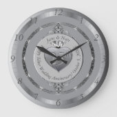 25. Silver Anniversary Wall Clock Große Wanduhr (Vorderseite)