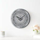 25. Silver Anniversary Wall Clock Große Wanduhr (Zuhause)