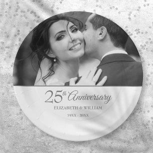 25. Silver Anniversary Wedding Foto Pappteller