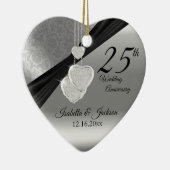 25. Silver Foto Hochzeit Jubiläum mit Foto Keramikornament (Rechts)
