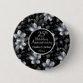 25. Silver Glitzer Blumenzwiebeln Button (Vorderseite)