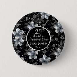 25. Silver Glitzer Blumenzwiebeln Button