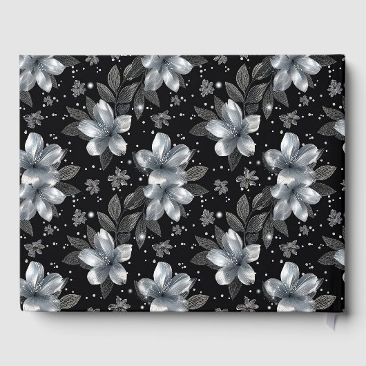 25. Silver Glitzer Blumenzwiebeln Gästebuch (Rückseite)