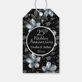 25. Silver Glitzer Blumenzwiebeln Geschenkanhänger