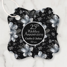 25. Silver Glitzer Blumenzwiebeln Geschenkanhänger