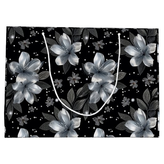 25. Silver Glitzer Blumenzwiebeln Große Geschenktüte (Rückseite)