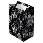 25. Silver Glitzer Blumenzwiebeln Mittlere Geschenktüte (Vorderseite Schrägansicht)