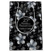 25. Silver Glitzer Blumenzwiebeln Mittlere Geschenktüte (Vorderseite)