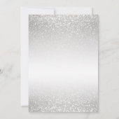 25. Silver Glitzer & Floral Jubiläum Einladung (Rückseite)