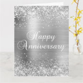 25. Silver Happy Wedding Anniversary Karte (Gelbe Blume)