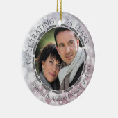 25. Silver Jubiläum, 2-seitig, 2-Foto Keramik Ornament (Rechts)