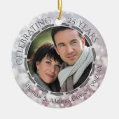 25. Silver Jubiläum, 2-seitig, 2-Foto Keramik Ornament (Vorne)