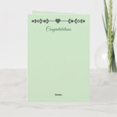 25. Silver Jubiläum Foto grün grau Karte (Rückseite)