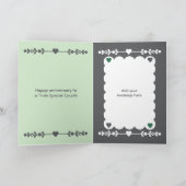 25. Silver Jubiläum Foto grün grau Karte (Innenseite)