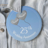 25. Silver Jubiläum Herzblasen im Himmel Button (Beispiel)