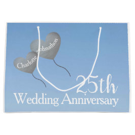 25. Silver Jubiläum Herzblasen im Himmel Große Geschenktüte