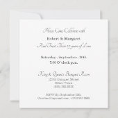 25. Silver Jubiläum mit Datum und Initialen Einladung (Rückseite)