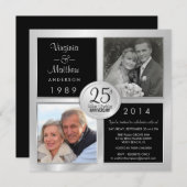 25. Silver Jubiläum mit Fotos der Vergangenheit un Einladung (Vorne/Hinten)