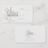 25. Silver Jubiläum mit White Roses Platzkarte (Vorne/Hinten)