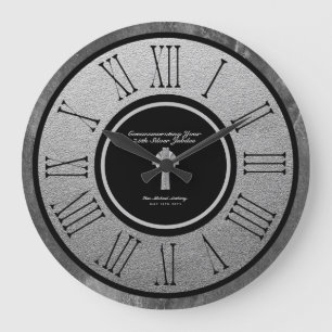 25. Silver Jubilee Ordination Jubiläum CUSTOM Große Wanduhr