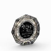 25. Silver Paisley Hochzeitstag Fotoblock (Links)