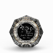 25. Silver Paisley Hochzeitstag Fotoblock (Vorderseite)