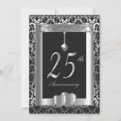 25. Silver und Black Wedding Jubiläum| DIG Einladung (Vorderseite)