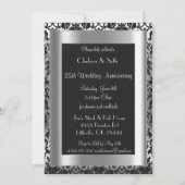 25. Silver und Black Wedding Jubiläum| DIG Einladung (Rückseite)