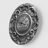 25. Silver Vintag Anniversary Large Clock Große Wanduhr (Winkel)