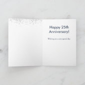 25. Silver Wedding Anniversary Cheers Karte (Innenseite)
