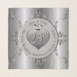 25. Silver Wedding Anniversary Chiffon Scarf Schal<br><div class="desc">Für eine Touch der Romantik in einem klassischen und regalen,  silbergrauen,  verzierten Emblem,  warum nicht mit einem Chiffon-Schal,  die Ihr Jubiläum,  dass sie verehren wird!</div>